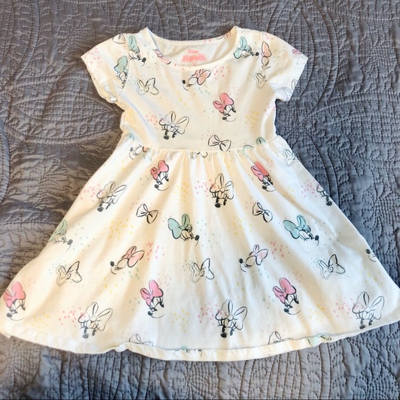 Disney Other - 🎀 Disney Minnie Mouse Dress | 4T White Disney Dress for Girls |